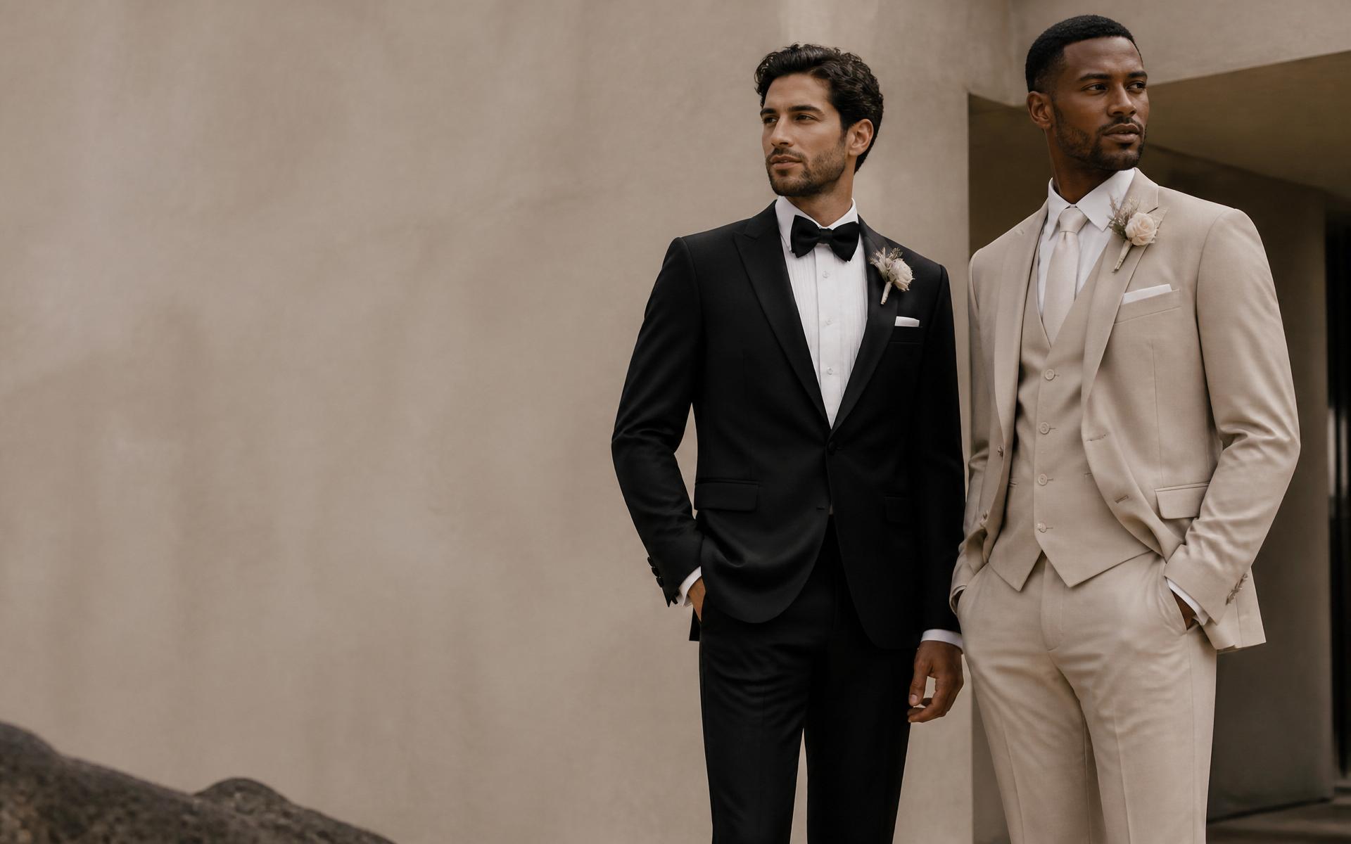 Novios con trajes a medida Loriente